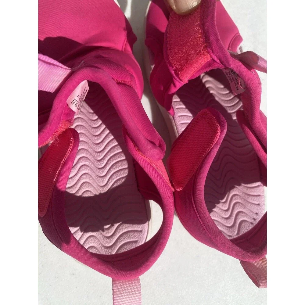 Cat & Jack TODDLER GIRLS Hot Pink Hook & Loop WATER SLINGBACK Shoes -Size 11 T